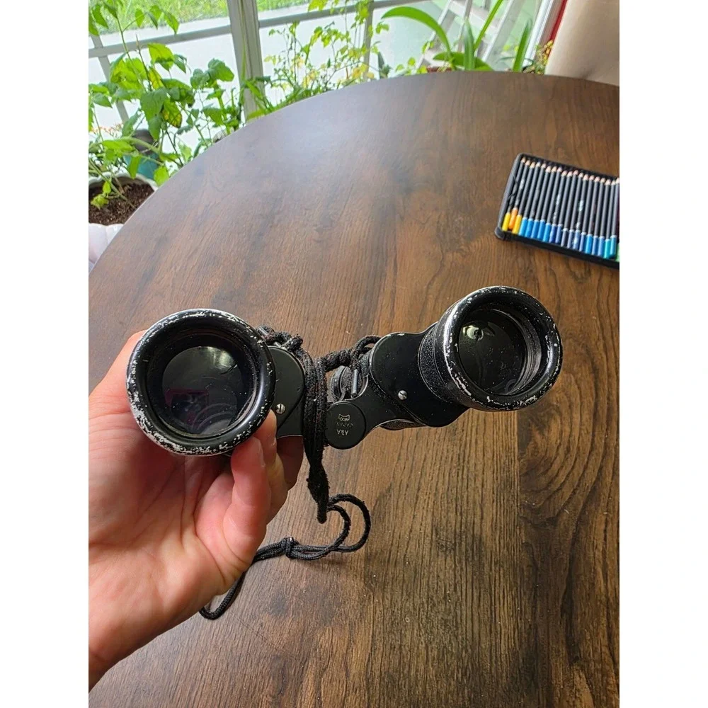 Vintage Brighton High Quality 7x35 Binoculars Black 341ft at 1000yds No 27655 F3